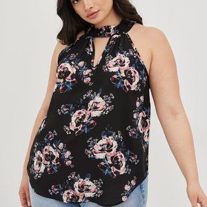 keyhole halter blouse